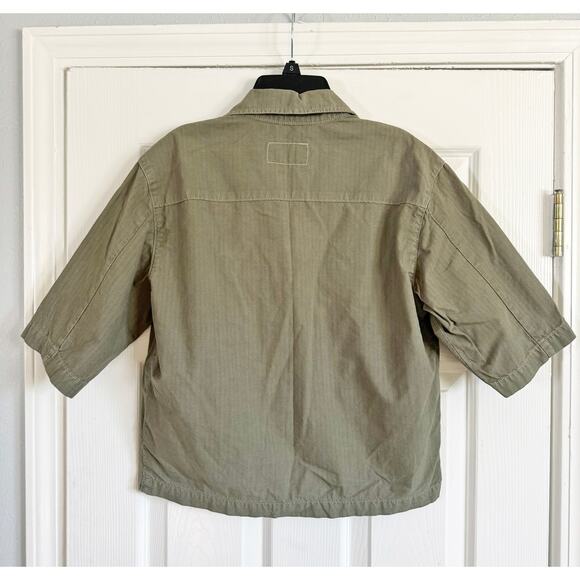 RAG & BONE short sleeve army green utility jacket Small S - Picture 4 of 4